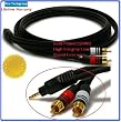 Pro-Techgroup Professional Grade 6FT 3.5mm Stereo Male to 2RCA Male 22AWG Cable - Gold Plated Connectors