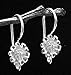 2 pcs .925 Sterling Silver Sun Flower French Hook Earwires Dangle Earring Connector Findings/Brgiht