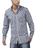 Joe Browns Men's Vital Check Shirt Blue/White Check Small