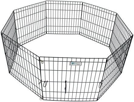 ValuPlanet Epoxy 2-Door Dog Crate, 30-Inch, Black