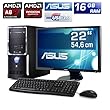 PC mit Monitor - CSL Sprint Vision X6465 - AMD A8-6600K APU 4x 3900 MHz, 16 GB RAM, 1000 GB HDD, Radeon HD 8570D 4 GB, DVD-RW, USB 3.0, 22" ASUS LED TFT, Windows 10 from CSL-Computer