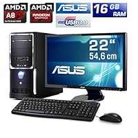 PC mit Monitor - CSL Sprint Vision X6465...