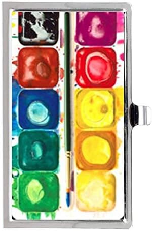 Awesome Watercolor Pallete design Business ID Name Credit Card Case Patch Holder