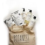 BOTANIST モイスト 6点入り 福袋(ボタニカルシャンプー490ml ＆ トリートメント490g 、シャンプー 440ml(詰め替えパウチ) ＆ トリートメント440g(詰め替えパウチ) 、ヘアオイル 80ml、コットンバッグ） (黒（モイスト）)