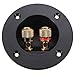 Tinksky DIY 2-Way Speaker Box Terminal Binding Post Round Screw Cup Connector Subwoofer Plug (Black)
