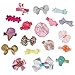 Bundle Monster 18pc Ribbon Bow Flower Mixed Design Baby Girl Toddler Hair Clip