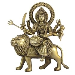 Collectible Figurines Hindu Goddess Durga Brass Statues