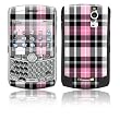 Pink Plaid Design Protective Skin Decal Sticker for Blackberry Curve 8300/ 8310/ 8320 Cell Phones
