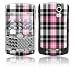 Pink Plaid Design Protective Skin Decal Sticker for Blackberry Curve 8300/ 8310/ 8320 Cell Phones