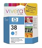 Original HP 38 Cyan Pigment Ink Cartridge in Retail Packaging