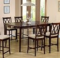 Cherry Finish Solid Wood Counter Height Dining Table