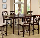 Review visiondecor Furniture  / Cherry Finish Solid Wood Counter Height Dining Table