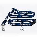 Dallas Cowboys Pet Set Dog Leash Collar ID Tag LARGE