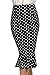 ANGVNS Women's Mermaid Skirt High Waist Fishtail Hem Plain Bodycon Pencil Skirts