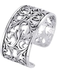 Sterling Silver Filigree Cuff Bracelet 35mm