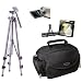Universal Deluxe Photo Accessory Case & Tripod Kit for Digital & Video Cameras
