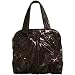 Kale Tate Satchel in Raven Patent Wrinkled Leather