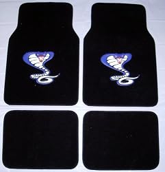 Viper Snake Blue Front & Rear Carpet Car Truck SUV Floor Mats