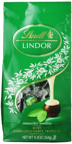 Lindt Lindor Mint Dark Chocolate Truffles 9.3 Ounce (Pack of 6)