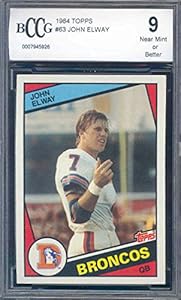 1984 topps #63 JOHN ELWAY rc rookie card BGS BCCG 9 Graded Card