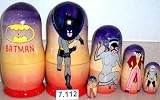 Russian Nesting Doll Bat Man Batman 5 Pc / 7 in #7.112