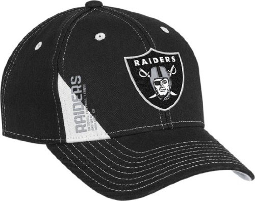 NFL Men's End Zone Structured Adjustable Hat - ND90Z (Oakland Raiders, One Size Fits All)