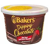 Baker's Dipping Chocolate, Dark Semi-sweet, 7-Ounce Microwavable Tubs (Pack of 8)
