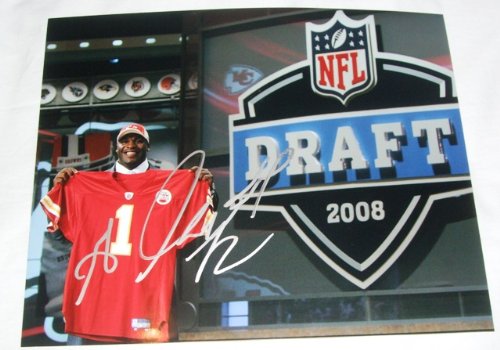 Glenn Dorsey Autographed Kansas City Chiefs 8x10 Photo W/PROOF, Picture of Glenn Signing For, Kansas City Chiefs, LSU Tigers, National Champions