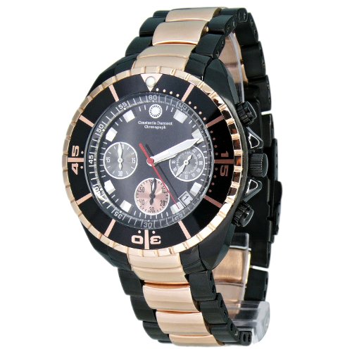 Constantin Durmont Herren-Armbanuhr Seawolf CD-SEAW-QZ-IPRG-IPRG-BK