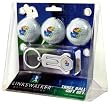 Kansas Jayhawks 3 Golf Ball Gift Pack w/ Hat Clip - NCAA College Athletics