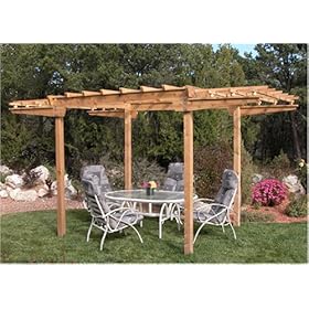 Redwood Pergola Garden Structure