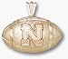 Nebraska Cornhuskers N Football Pendant - 10KT Gold Jewelry