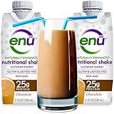 ENU protein shake / meal replacement drink. Tastes great. Maximum protein and calorie supplement to help ensure muscle mass & maintain orgain weight. Complex carbs & healthy fats for energy. 24 vitamins & minerals. Best nutrition recovery drink. Naturally sweetened. NON-GMO, gluten free, Kosher. USERS INCLUDE: patients, kids, adults, seniors, digestive issues, body builders, athletes, people on the go, travelers. Ready to drink. (12-pack / Chocolate)