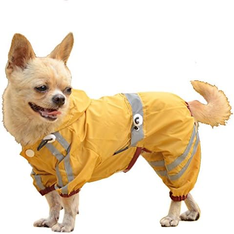 Akemaio Dog Pet Raincoat Waterproof Outdoor Dog Rain Poncho Reflective raincoat for safety