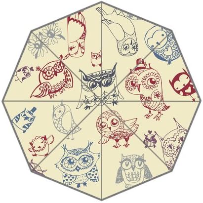 Cute Cartoon Owls Custom Foldable Rain Umbrella