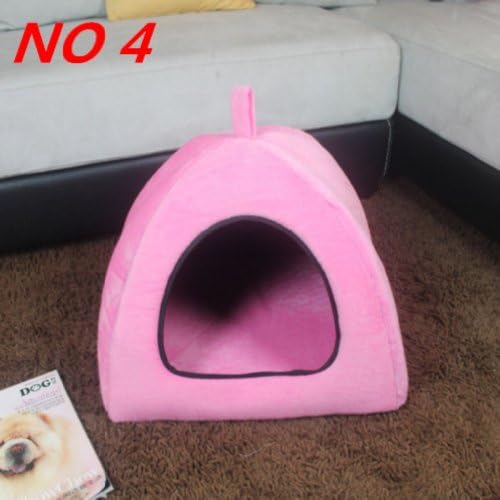 Small dogs Teddy VIP kennel pet nest cat litter cotton nest dog tent doghouse (No.4-Pink,XL)