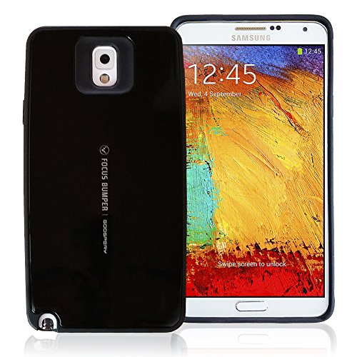Galaxy NOTE 3 Case, [Heavy Drop Protection] GoosperyÂ® Focus Bumper [TPU & Polycarbonate] Dual Layered Hybrid Case [Shock Absorption] Cover for Samsung Galaxy NOTE 3 [Galaxy NOTE III] - Black