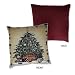 Famous Maker Christmas Tree Filled with Toys Tapestry Decorator Pillow