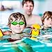 Swimtastic Kids Swimming Goggles - Comfortable & Fun Character Goggles for Boys & Girls (Green Frog)