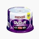Maxell 16x 4.7 GB DVD-R Spindle (50 Discs)