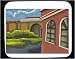 Decorated Mouse Pad with buildings, courtyard, schools