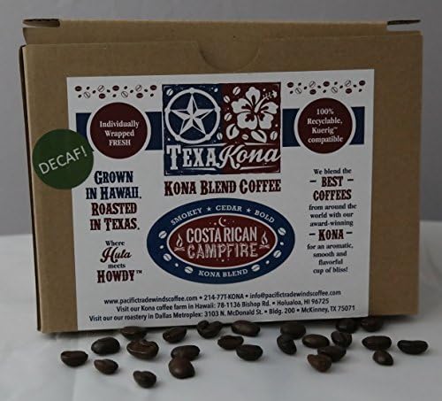 Costa Rican Decaf Costa Rican/ Kona Coffee Blend Recyclable K-Cups Best Decaf, 10 ct