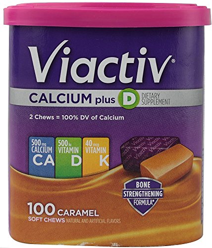 Viactiv Calcium Plus Vit D+K Soft Chews, Caramel,100 ct Viactiv Calcium Plus Vit D+K Soft Chews, Caramel,100 ct