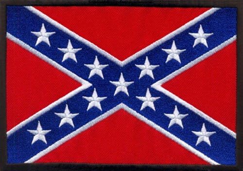 Confederate Rebel Flag Dixie Civil War Applique Iron-on Patch Big 4 X 6 In. S-93 Free Shipping