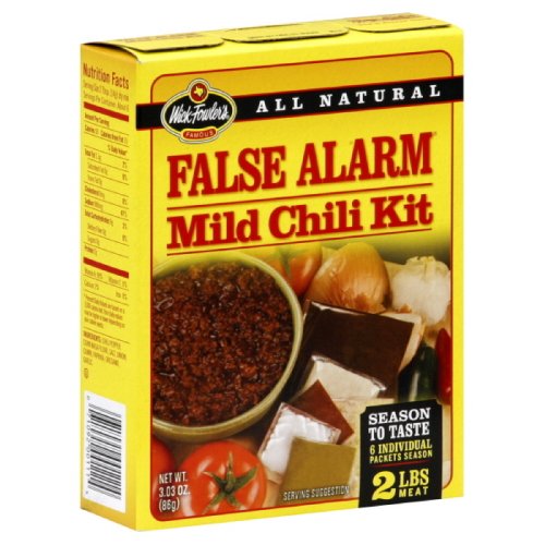 Wick Fowler False Alarm Chili Mix, 3.03-Ounce (Pack of 6)