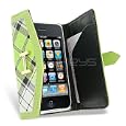 Green Ladies Fashion Purse Case for Apple iPhone 3G 3GS with Mirror Screen Protector'