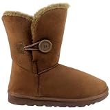 Damen Stiefel Fashion Fell Boots - Dunkelbraun - 37