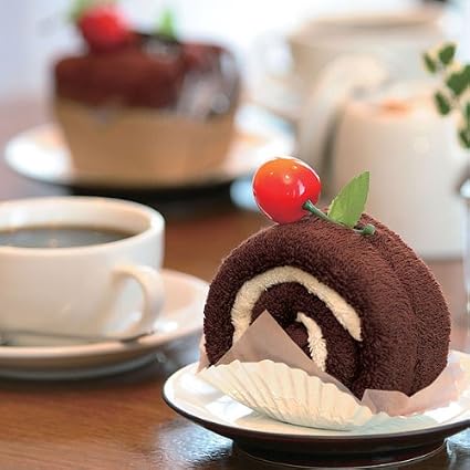 Chocolate Cut Roll Towel Cake with Magnet (Set of 9)