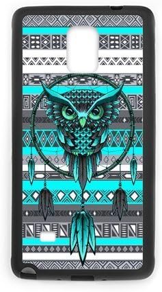 Samsung Galaxy Note 4 Case,Aztec Cute Owl Dream Catcher Colorful Aztec Tribal Indians Pattern High Definition Wonderful Design Cover With Hign Quality Rubber Plastic Protection Case
