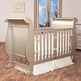 Chelsea Sleigh Crib in Antique Silver